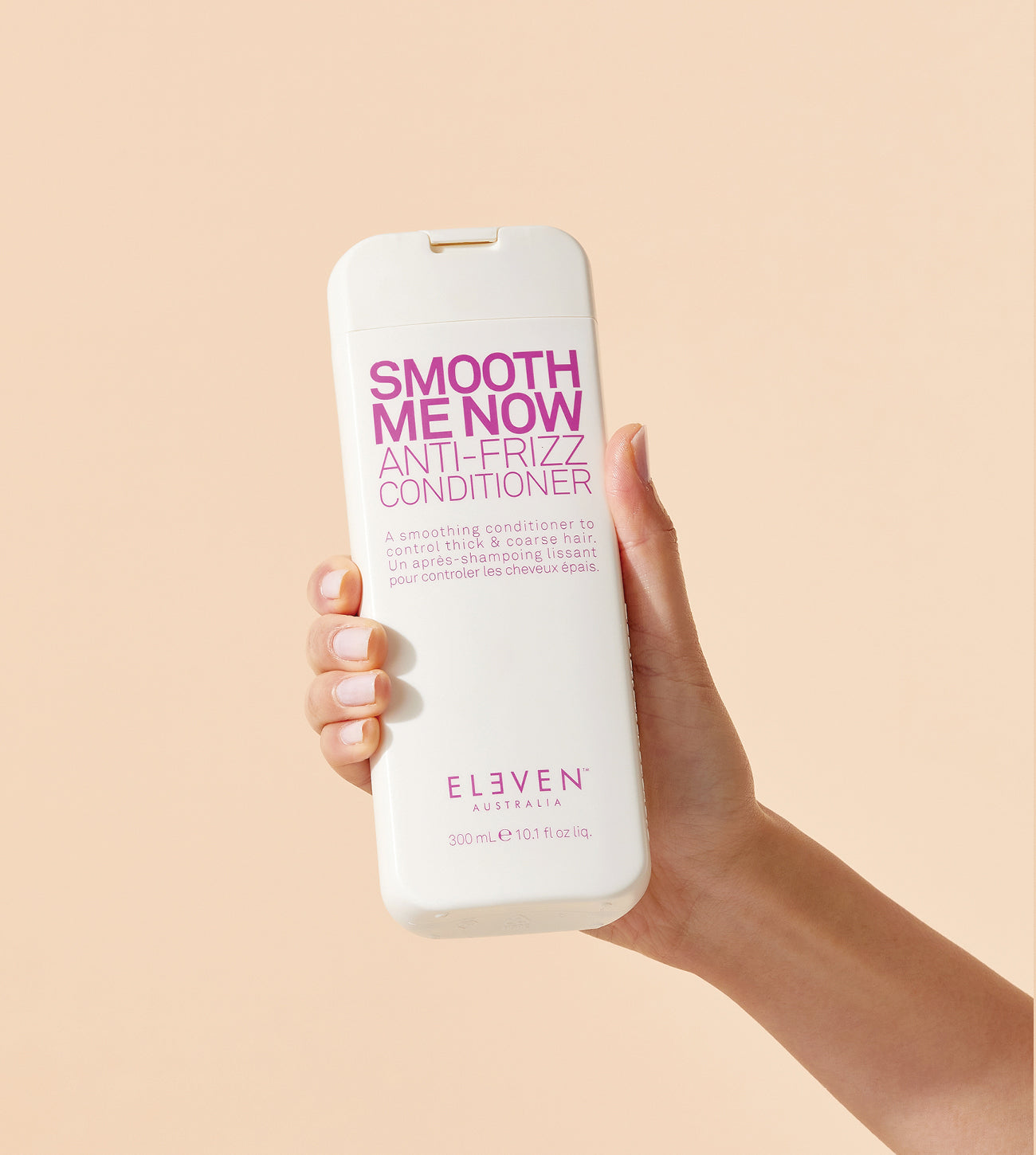 ELEVEN Hair SMOOTH ME NOW ANTI-FRIZZ CONDITIONER. Avocado Oil and Cucumber Extract condition, strengthen and soothes.