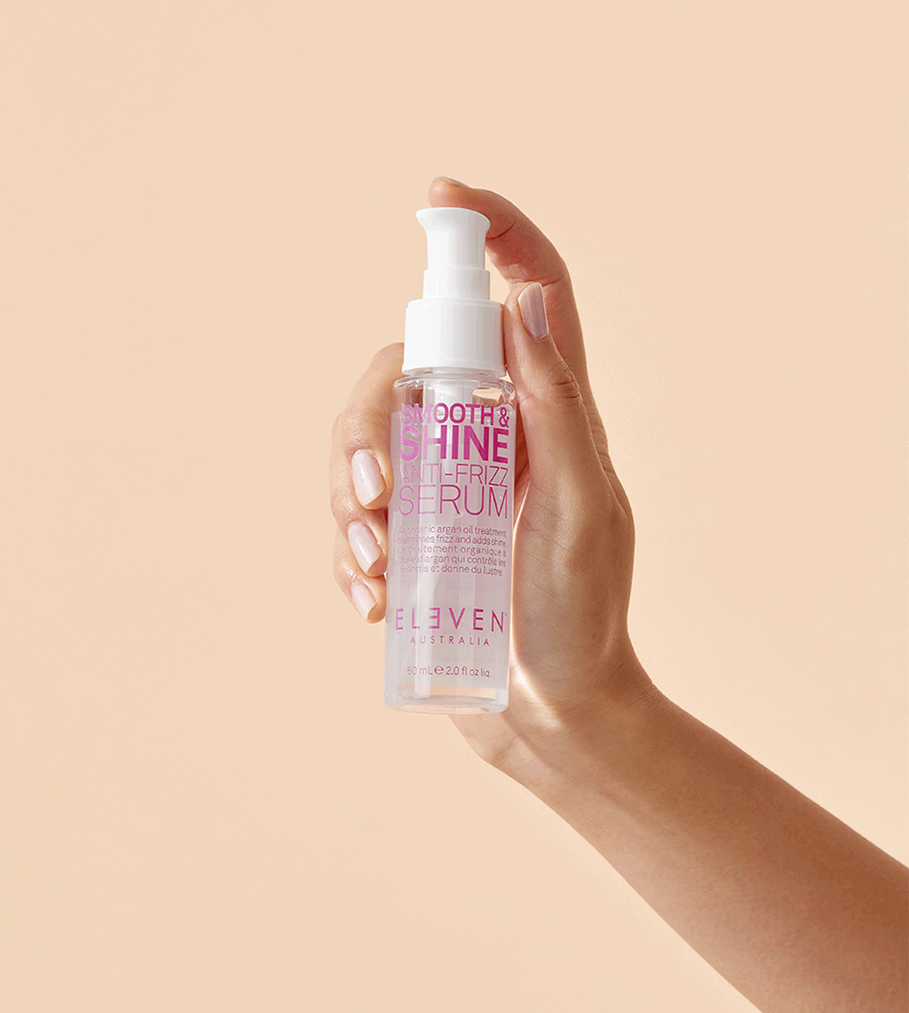 ELEVEN Hair SMOOTH & SHINE ANTI-FRIZZ SERUM best at combatting frizz and fly aways