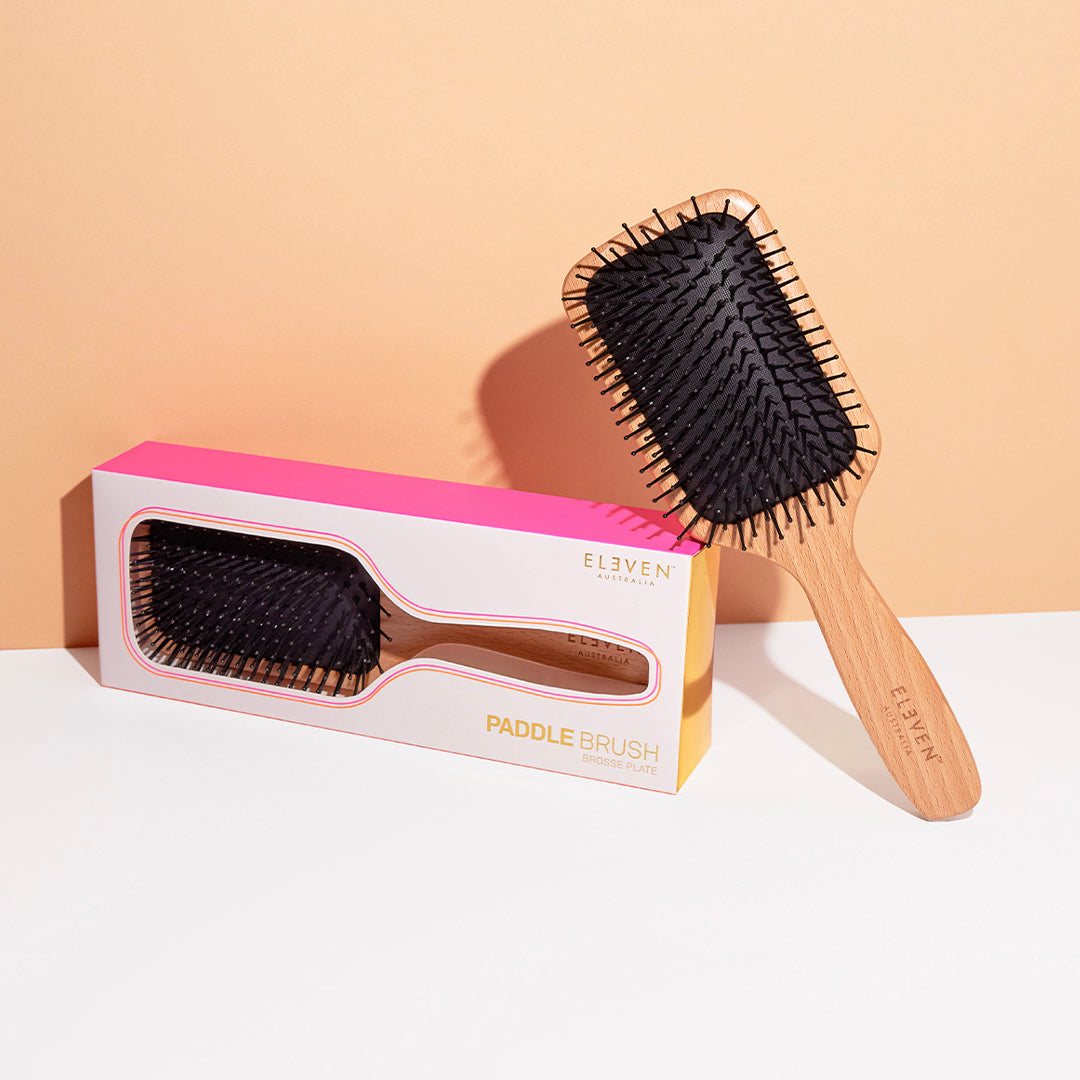 WOODEN PADDLE BRUSH IN BOX