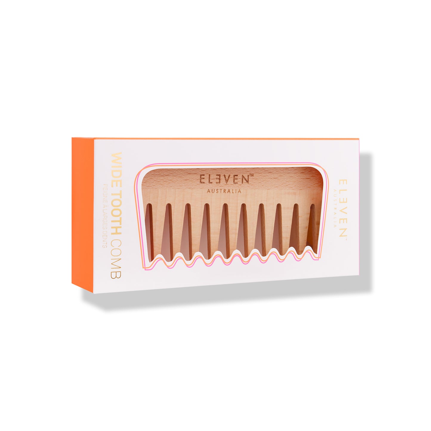 WOODEN WIDE TOOTH COMB IN BOX