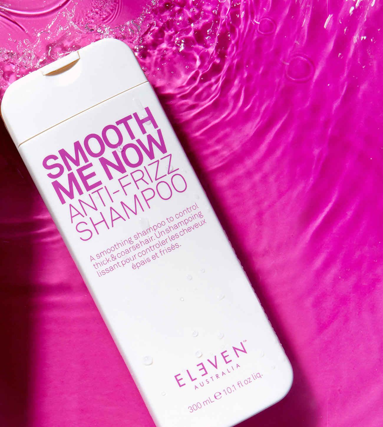 ELEVEN Hair SMOOTH ME NOW ANTI-FRIZZ SHAMPOO fights both damage and dryness. The formula strengthens the hair shaft with protein while helping hair retain moisture. Thick and coarse or dry and frail, this shampoo is the ultimate frizz fighter! ELEVEN Shampoo