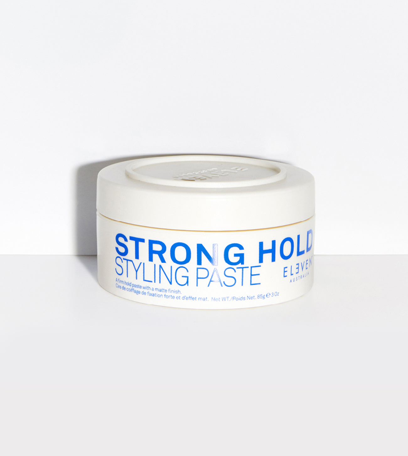 STRONG HOLD STYLING PASTE is a balanced blend of lightweight ingredients to give all-day hold. The product maintains a firm hold and texture through a blend of Beeswax, Castor Seed Oil and PVP. Best for short hair styling.