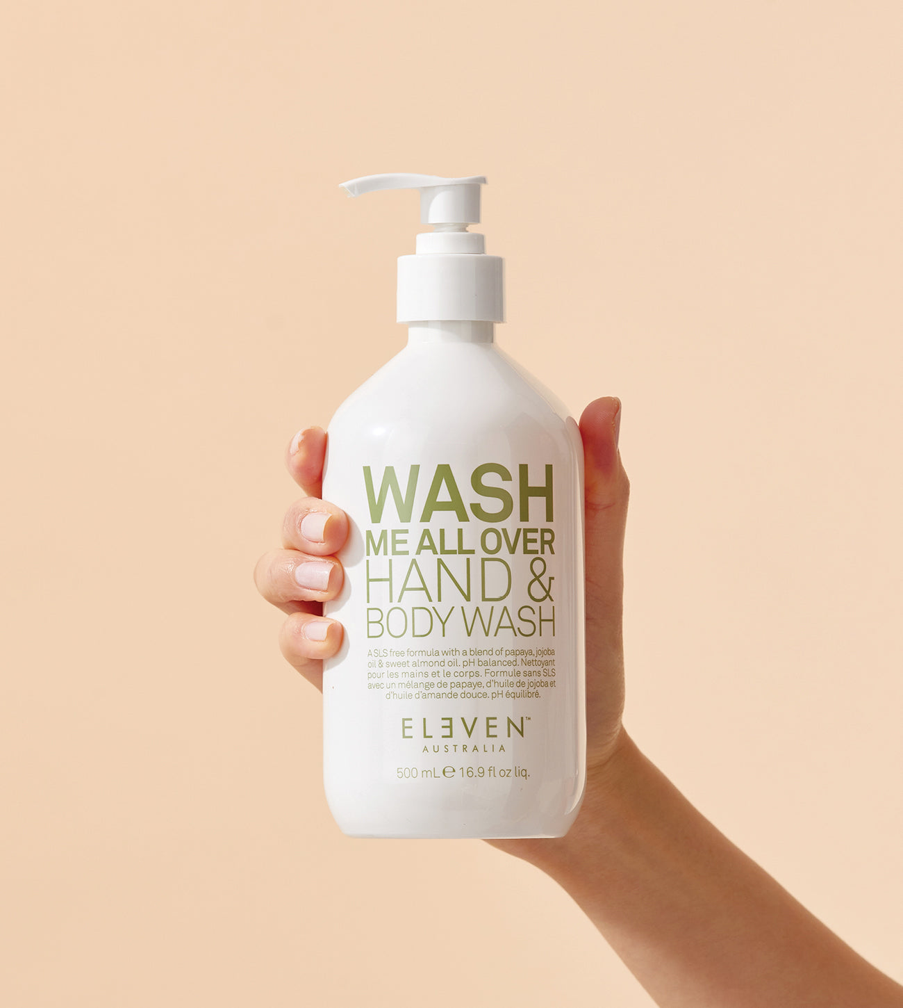 WASH ME ALL OVER HAND AND BODY WASH is Ph balanced, SLS free formula packed with natural oils. While the Papaya Extract and Almond Oil Exfoliates; Orange, Lavender and Coconut Oils hydrate and repair the skin. Jojoba Oil then protects against environmental damage. This is the best smelling body wash.